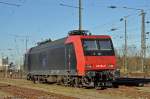 Lok 145 084-0 ist beim Badischen Bahnhof abgestellt.