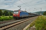 145 086-1 ist in Fahrtrichtung Würzburg/M.