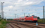 146 012 führte am 05.08.17 einen RE von Leipzig nach Dresden durch Weißig (b.