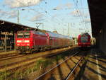 Am 08.10.2017 kam die 146 015 mit ihrem RE aus Richtung Magdeburg nach Stendal und fuhr weiter in Richtung Uelzen.