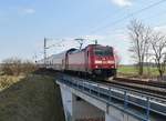 146 263 mit einem RE6 nach Minden auf der K33 Brücke bei Allerheiligen am Samstag den 24.3.2018