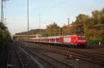 146 202-7 rangiert am 14.09.07 mit einem RegionalExpress aus Stuttgart HBF im Aalener Bahnhof.