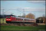 146 222-5 bringt am 18.03.08 RE 19458 von Aalen nach Stuttgart Hbf, aufgenommen bei Mgglingen am Km 63 der Remsbahn (KBS 786).