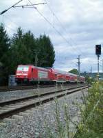 BR 146 202-7 zieht den IRE von Karlsruhe nach Stuttgart.Sllingen 07.09.2008