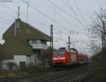 146 115-1 mit dem RE 31015 (Offenburg-Basel Bad Bf) am Abzwg Leutersberg (KBS 702) 22.12.08