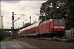 146 006 (9180 146 006-2 D-DB) schiebt den RE2 (RE 10222)  Rhein-HAARD-Express  nach Mnchengladbach Hbf. (04.10.2008)
