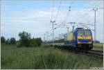 146 522 mit dem InterConnex aus Warnemnde nach Leipzig am 19.07.09 in Sildemow