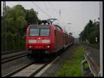 146 006 mit dem RE6 nach Minden, bei der Durchfahrt durch Dsseldorf Angermund