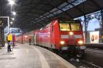 Die 146 002 am 14.12.2010 in Aachen Hbf als RE1 Paderborn.