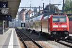 KREUZLINGEN (Kanton Thurgau), 22.09.2011, DB-Elok 146 234-0 hat als IRE von Karlsruhe Hbf den Endbahnhof Kreuzlingen erreicht