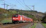 146 203-5 und 207-6 mit dem RE 4929 (Wrzburg Hbf-Stuttgart Hbf) bei Sachsenflur 16.10.11