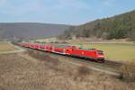 146 240 mit RE 4611 am 17.03.2012 bei Harrbach.