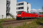 BR 146 201 fhrt am 14. Juli 2012 durch den alten Westbahnhof in Stuttgart