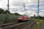 146 102-9 mit RE nach Braunschweig erreicht am 16.07.2012 gleich den Bahnhof Lehrte.