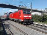 Am 29.08.2012 kam 146 114-4 mit ihrem Regionalexpress von Basel nach Offenburg auch in Orschweier durch.