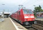 146 240-7 steht hier am 23.08.2013 als RE nach Wrzburg Hbf im Bahnhof Frankfurt/Main Sd.