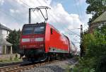 146 022 schiebt RE5 in den Bf Remagen - 29.08.2013