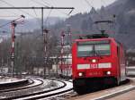 Am 26.1.13 erreichte ein Regionalexpress aus Singen den Bahnhof Horb am Neckar.