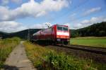 146 247-2 ist mit einen RE in Richtung Würzburg unterwegs am 12.08.14.