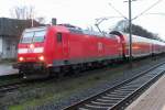 146 131-8 als RE 60  Ems-Leine-Express  nach Braunschweig Hbf in Bad Oeyenhausen.