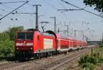 146 109 mit RE 26511 (Offenburg–Basel Bad Bf) am 13.05.2011 in Mllheim (Baden)