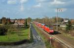 146 131-8 fuhr am 24.03.2015 mit einem RE von Norddeich Mole nach Hannover, hier in Leer.