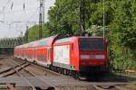 146 028 als Schublok hinter RE 2 nach Düsseldorf Hbf.