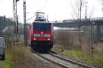 146 241 mit RE bei der Ausfahrt aus Lichtenfels nach Sonneberg/Thr auf der Werratalbahn nach Schney 08.04.07