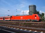 146 224-1 am 05.06.07 mit einem RegionalExpress aus Stuttgart HBF im Aalener Bahnhof.