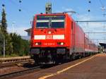 146 226-6 zieht am 14.07.07 einen RegionalExpress von Aalen nach Stuttgart HBF, hier bei der Ausfahrt auf Gleis 2 des Aalener Bahnhofs.
