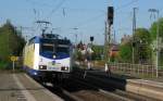 ME 146-01 bei der Einfahrt mit ME 80953 Hamburg Hbf - Uelzen am 18.04.09 in Lneburg auf Gl. 1.