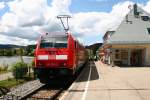 DB 146 228-2 am Bhf Schluchsee/Schwarzwald 932m ü.N.N., am 18.05.2011