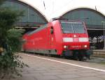 146 028-6 als RE 4  Wupper-Express  nach Aachen Hbf am 28.01.2007 in M´gladbach Hbf