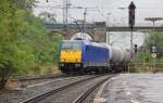 146 522-8 mit GATX Kesselwagen-Zug aus Süden kommend biegt in Eichenberg gen Osten ab. Aufgenommen am 14.09.2013.