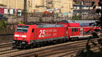 Auf der Rheintal- und Schwarzwaldbahn trifft man viele Werbeloks.