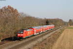 146 115-1 mit dem RE 17021 (Offenburg-Basel Bad Bf) bei Friesenheim 28.2.19