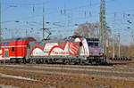 DB Lok 146 227-4 fährt beim Badischen Bahnhof ein.