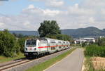 147 557-3 mit dem DbZ 83497 (Stuttgart Hbf-Konstanz) bei Weilheim 12.7.18