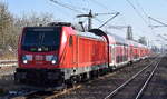 DB Regio AG - Region Nordost, Fahrzeugnutzer: Regionalbereich Berlin/Brandenburg, Potsdam mit ihrer  147 006  (NVR:  91 80 6147 006-1 D-DB ) auf Dienstfahrt zur Bereitstellung am 08.03.24 Durchfahrt Bahnhof Berlin Hohenschönhausen. 