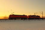 152 112-9 und 151 168-2 DB Cargo bei Lichtenfels am 27.01.2017.