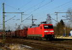 Am 06.02.2018 kam die 152 059-2 von DB Cargo Deutschland AG, aus Richtung Braunschweig nach Niederndodeleben und fuhr weiter in Richtung Magdeburg .