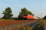 Die 152 034-5 mit einem KLV Zug am 11.09.2016 in Nassenheide.