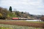 152 148 mit einem EZ in Richtung Kornwestheim.(Reichenbach/Fils 11.3.2018).