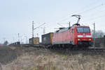 152 037-8 mit Sattelauflieger für Hamburg unterwegs.