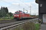 152 158-2 in Lintorf mit einem leeren Coilzug gen Duisburg fahrend am Nachmittag des 15.9.2018