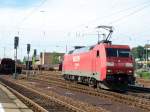 Die Br.152 092-3 bei Rangierarbeiten im Bahnhof Aalen, diese Lok nahm den Tglichen Gterzug Gz auf und fuhr mit ihm von Aalen Gbf nach Kornwestheim Rbf.
