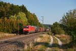 152 080 mit einem gemischten Güterzug bei Postbauer-Heng Richtung Nürnberg, 28.08.2018