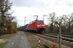 DB Cargo 152 148-3 mit einen KLV am 09.02.19 in Hanau Südeinfahrt