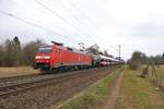 DB Cargo 152 149-1 mit einen gemischten Güterzug am 02.03.19 bei Hanau West 