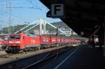 152 004-8 zog am Morgen des 24.08.07 den Winner-Spedition-Zug durch den Hauptbahnhof von Ulm.